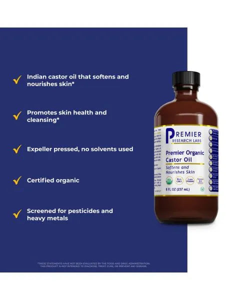 Premier Castor Oil Organic - 8 oz