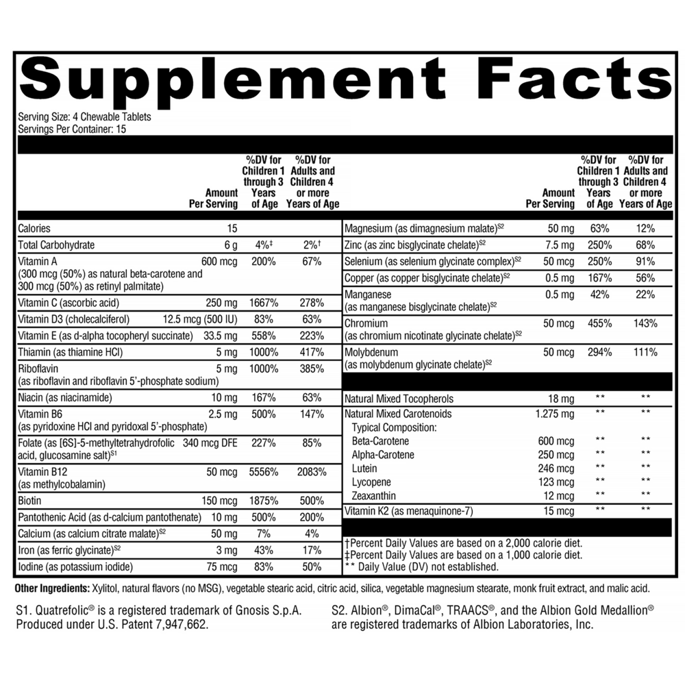 ActiveNutrients Chewable - 60 tabs