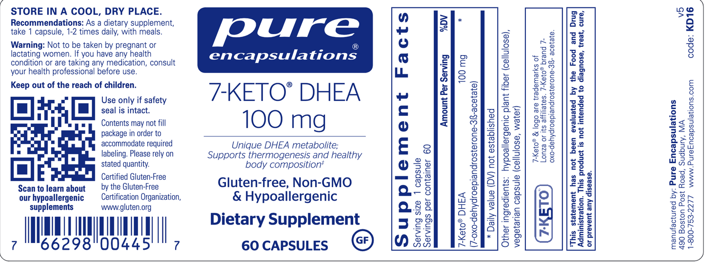 7-Keto DHEA 100 mg - 60 vcaps