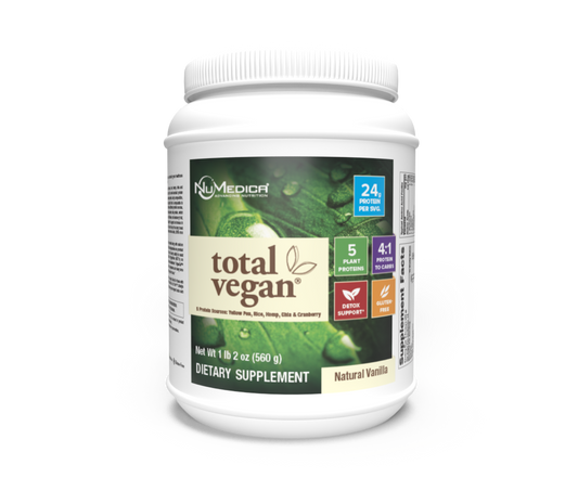 Total Vegan Protein Powder Natural Vanilla - 1 lb 2 oz