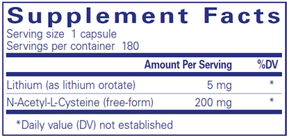 Lithium (Orotate) 5mg - 180 caps